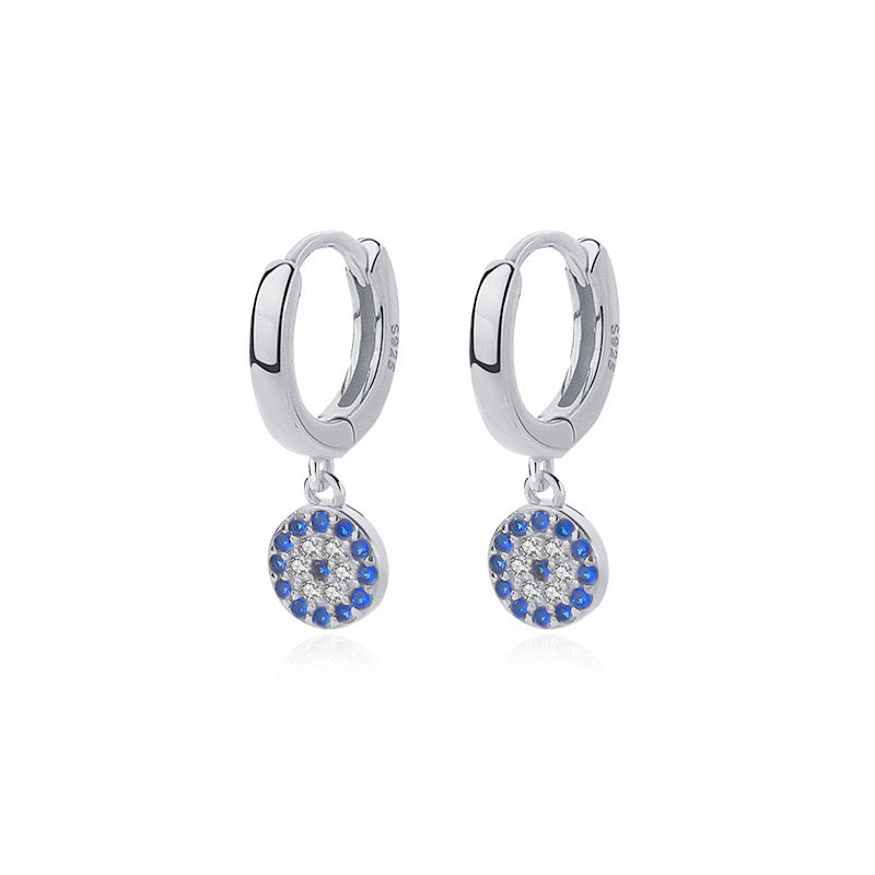 Blue Evil Eyes Earrings