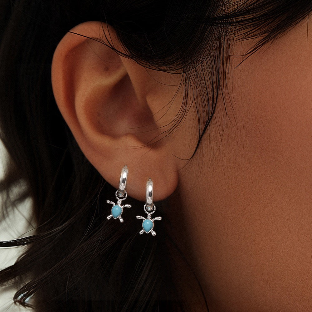 Turtle Turquoise Earring