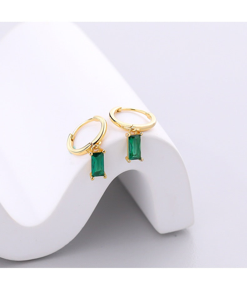 Everyday Edges Green Earrings