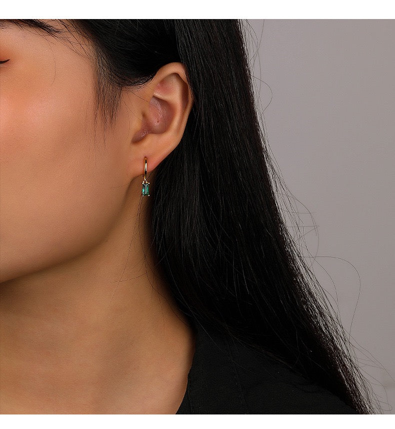 Everyday Edges Green Earrings