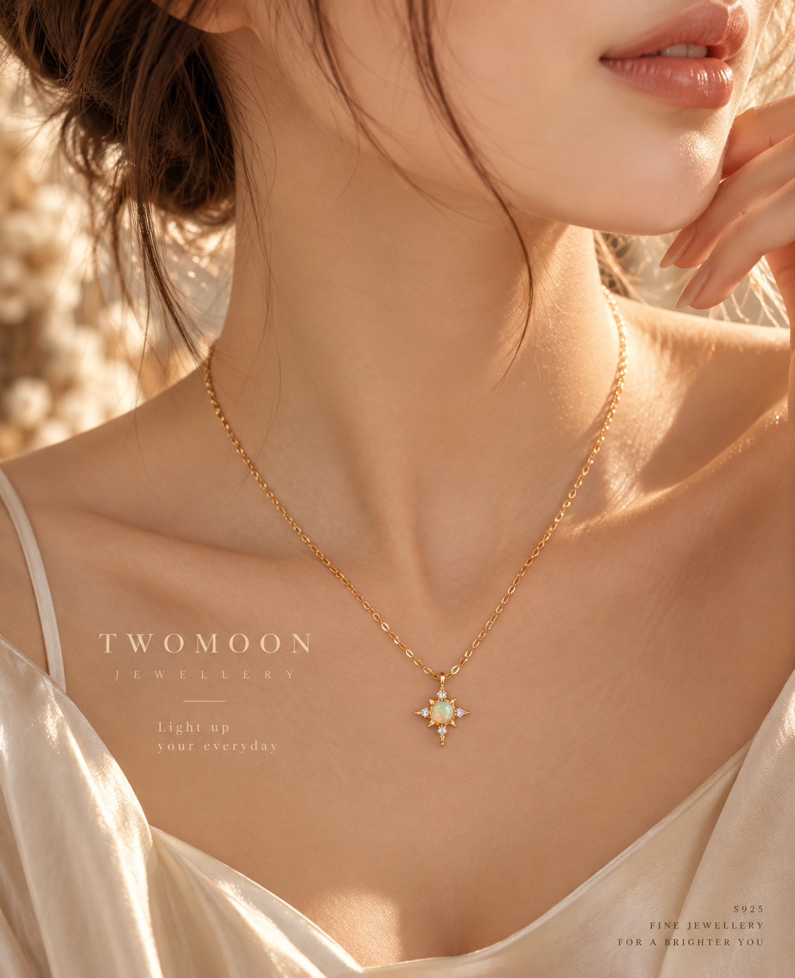 Opal Star Necklace