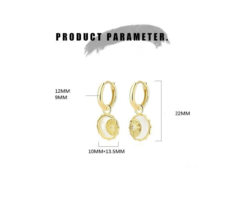 Golden Sunburst Hoop Earrings