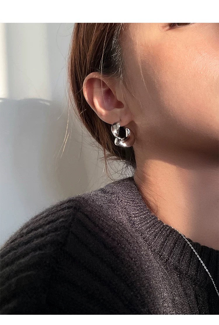 Golden Glossy Earrings