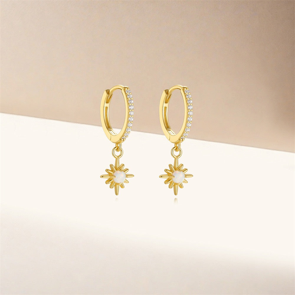 Sunburst Opal Earrings