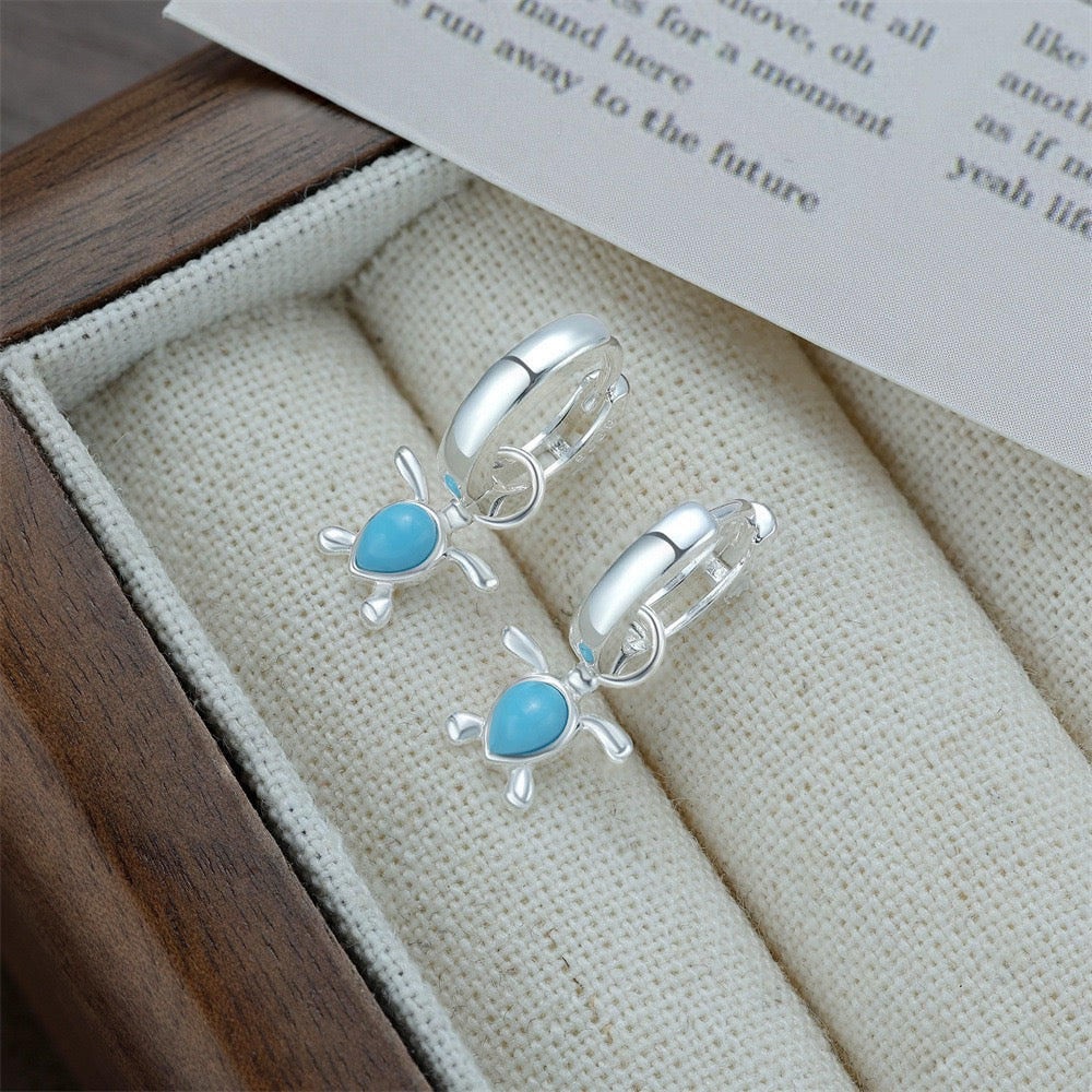 Turtle Turquoise Earring