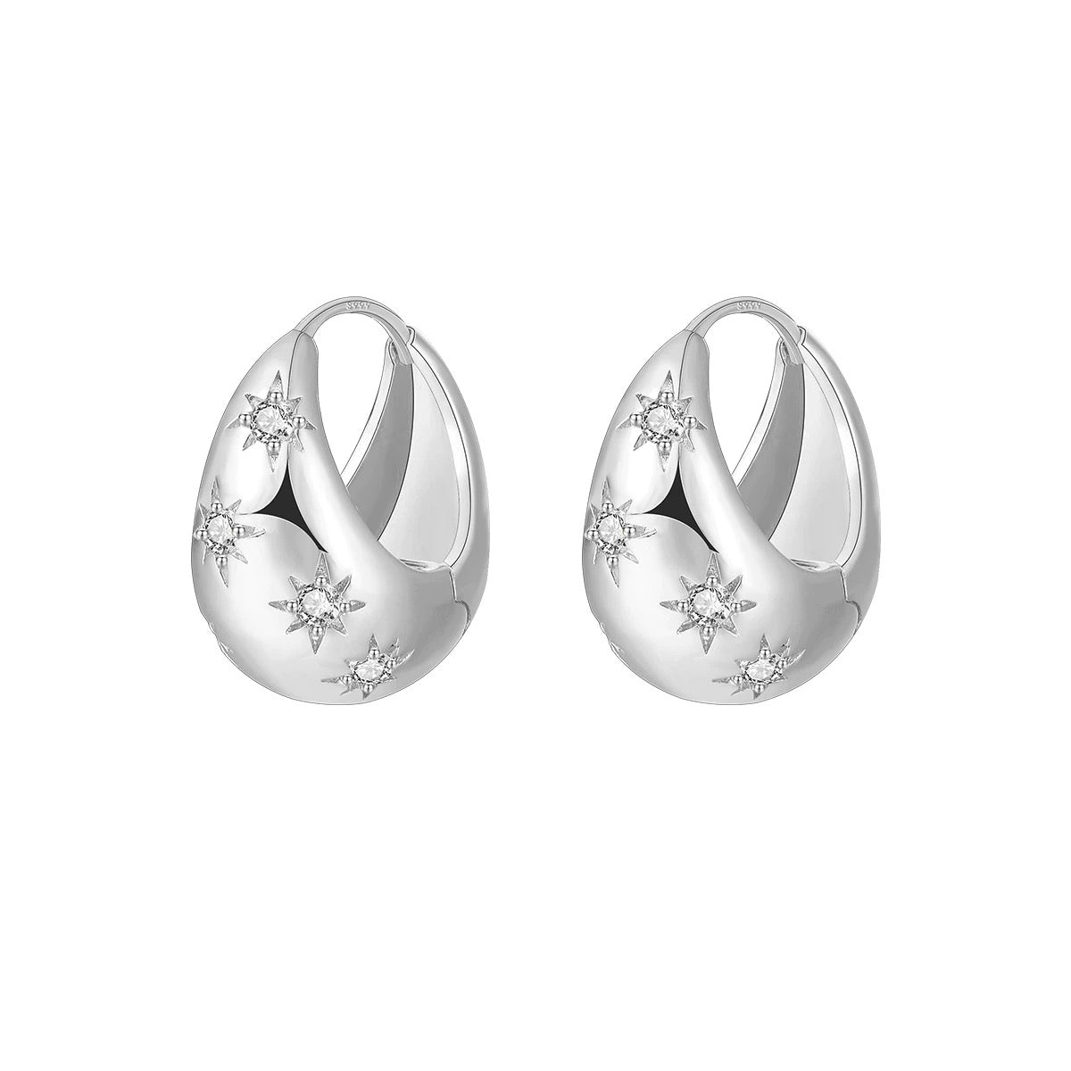 Star Water Drop Earrings