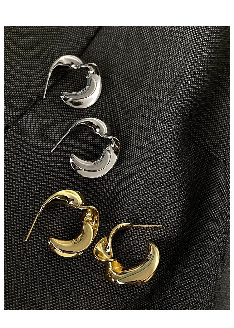 Golden Glossy Earrings
