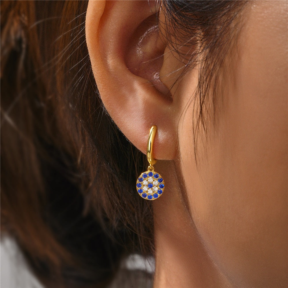 Blue Evil Eyes Earrings