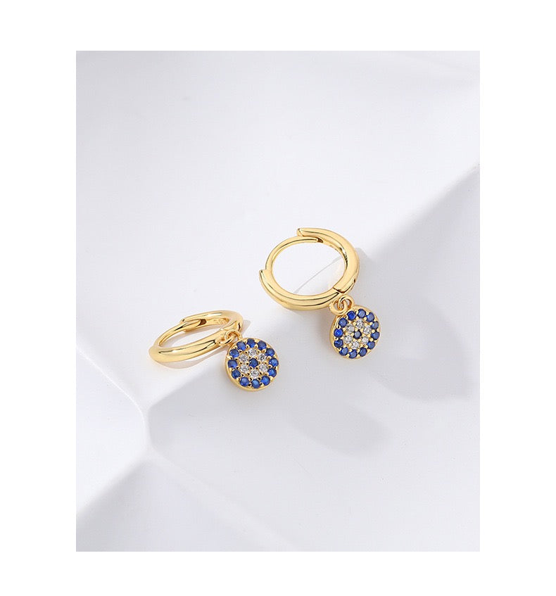 Blue Evil Eyes Earrings