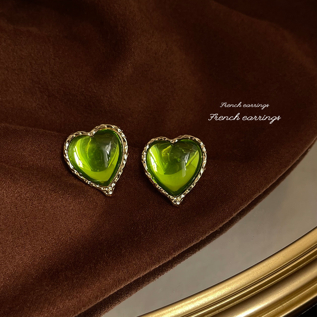 My Green Heart Earrings
