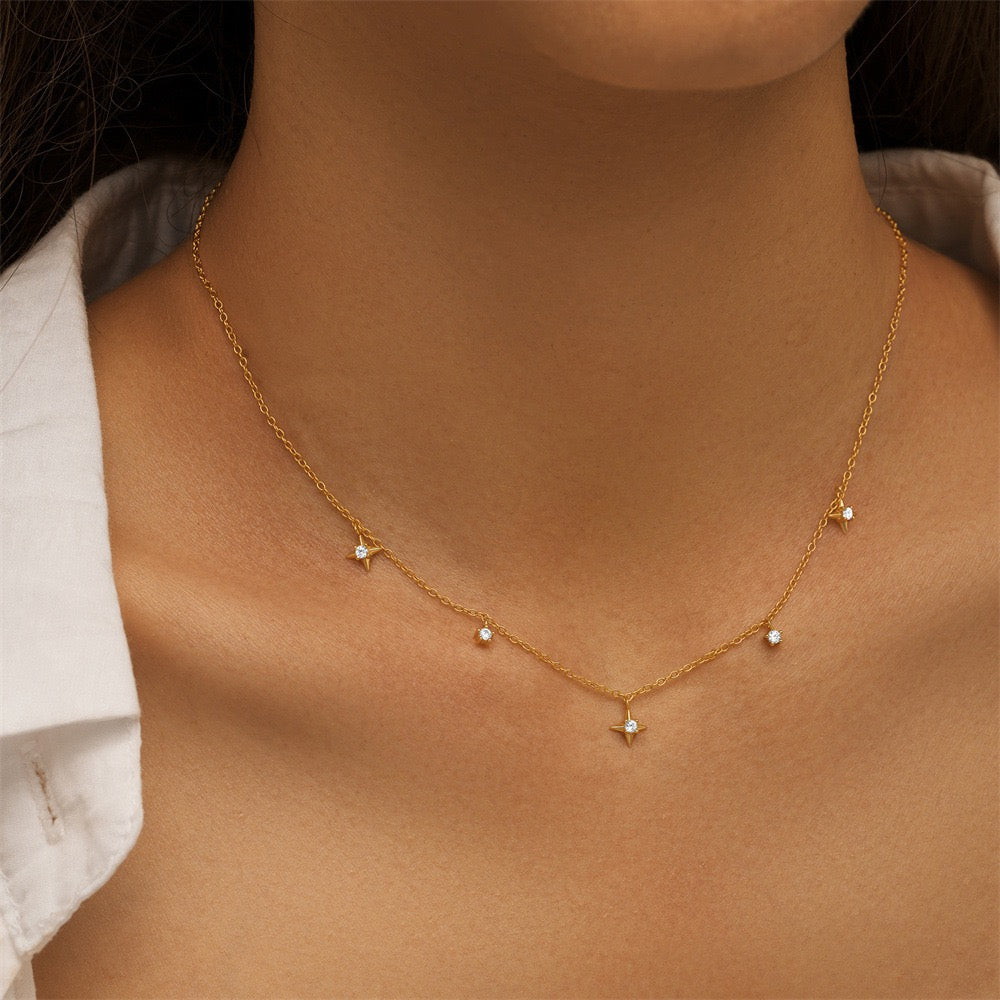 Little Cross Star Necklace