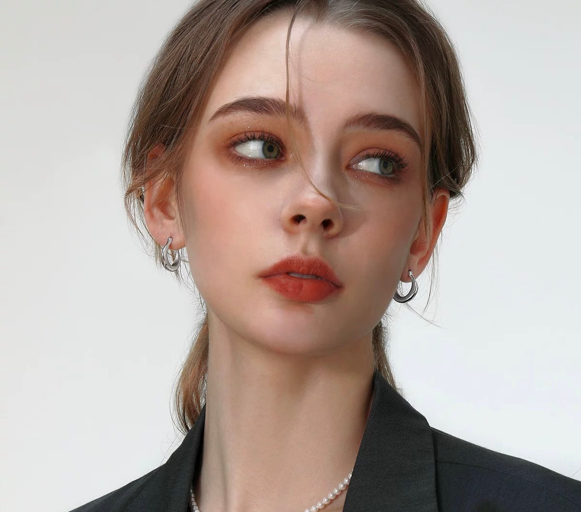 Moon Hoops Earrings