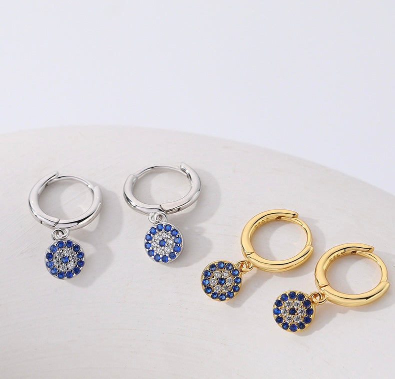 Blue Evil Eyes Earrings