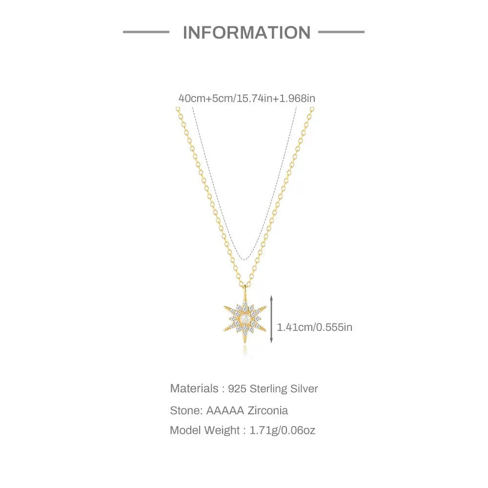 Opal Sunflower Star Necklace