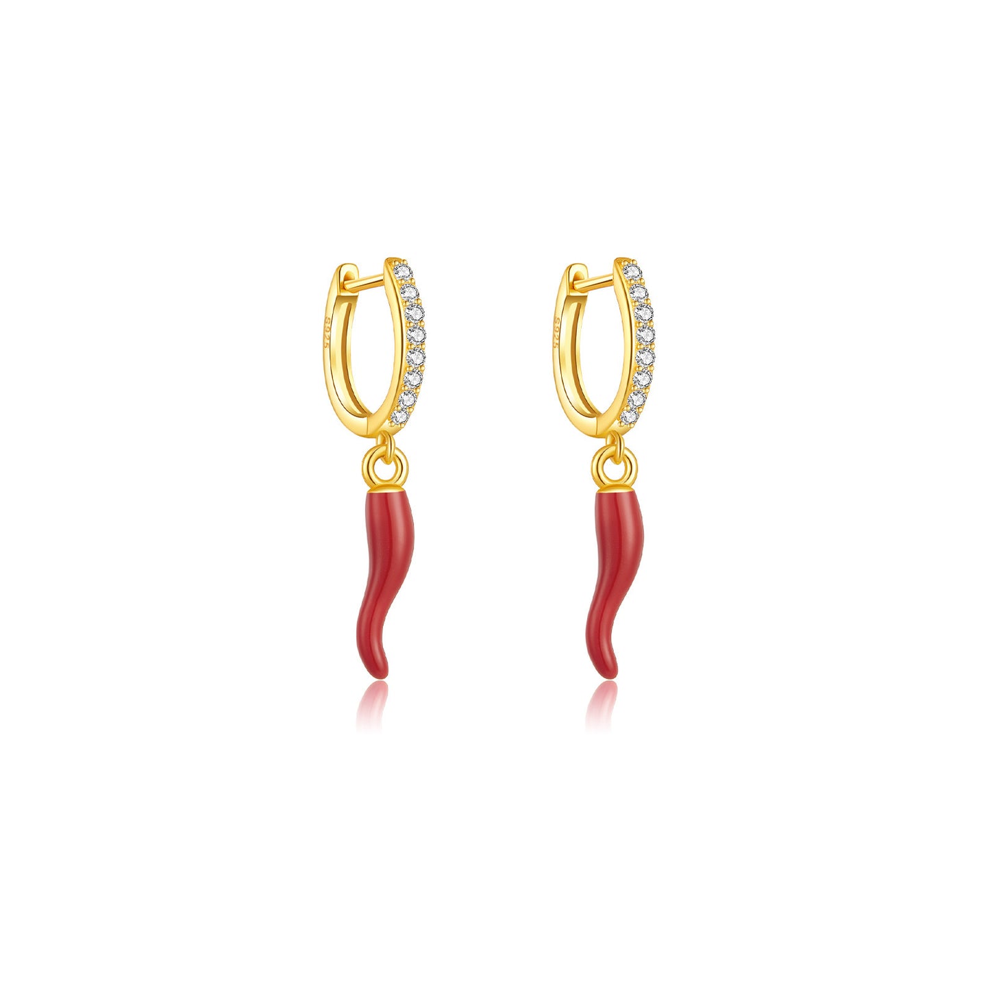 Sparkle Hoop Chilli Earring