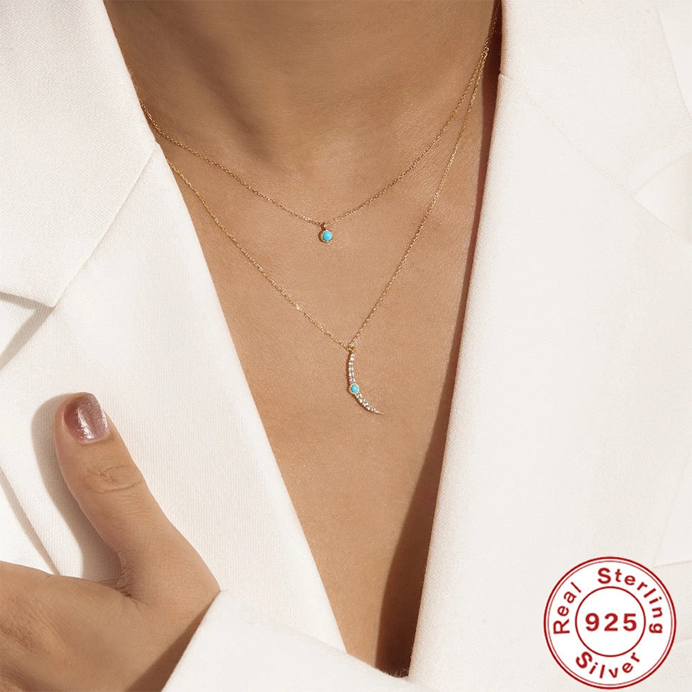 Turquoise Moon Necklace