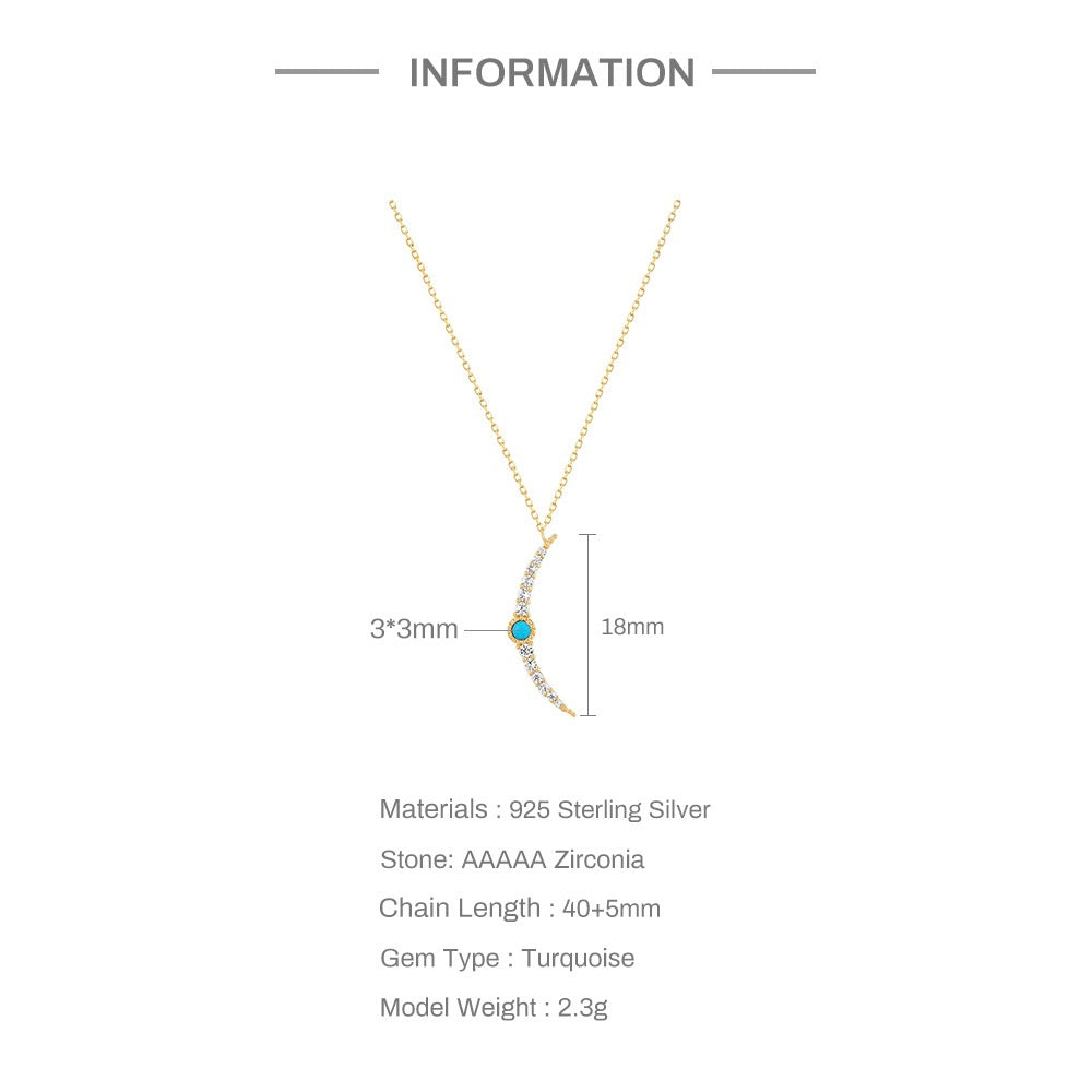 Turquoise Moon Necklace