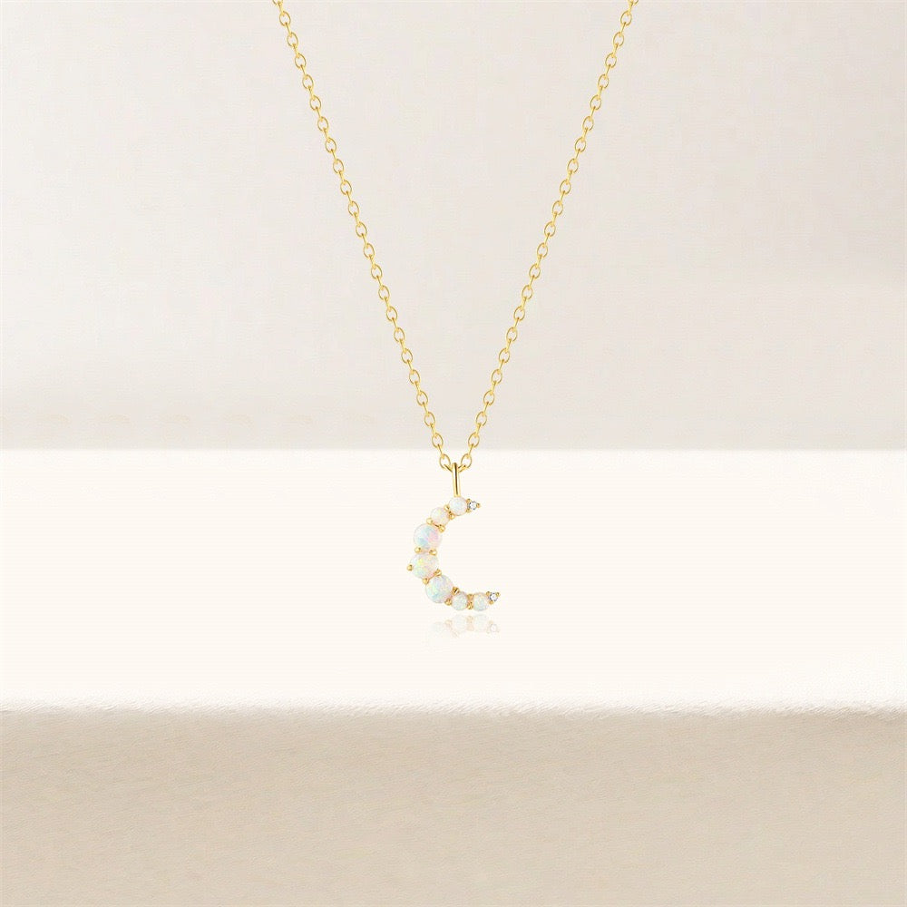 Lunar Opal Pendant Necklace