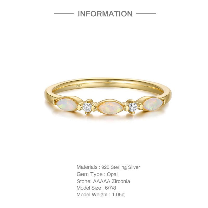 Twomoon Eleanor Opal Ring