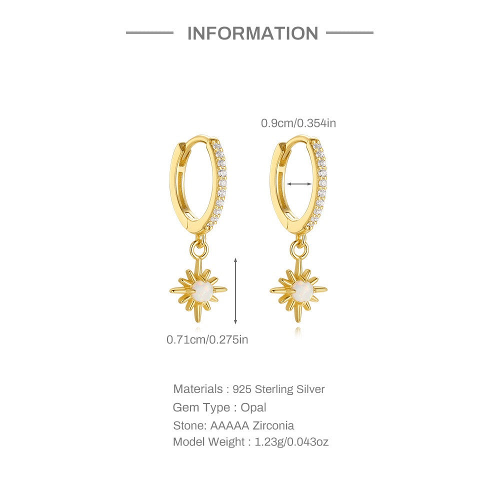 Sunburst Opal Earrings