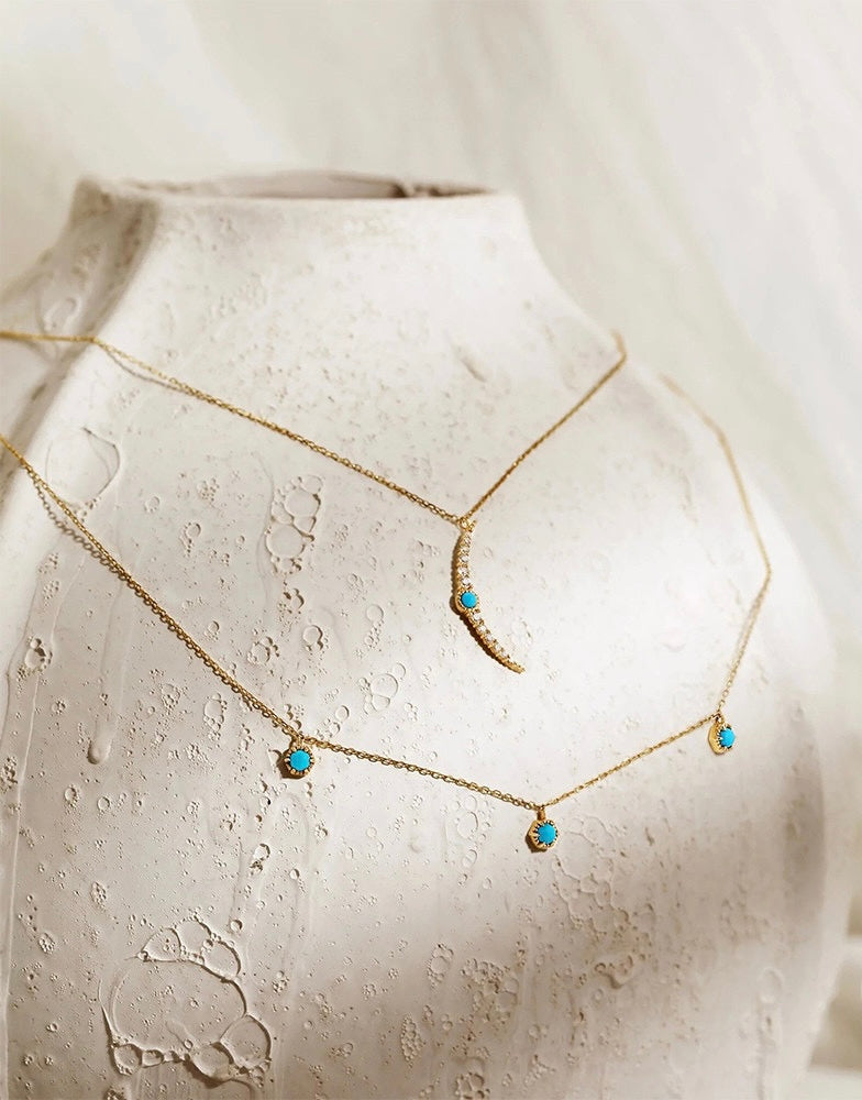 Turquoise Moon Necklace