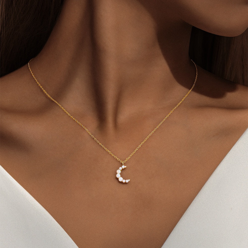 Lunar Opal Pendant Necklace