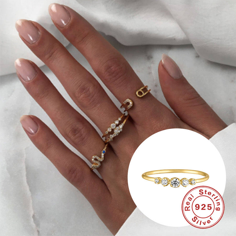 Crystal Stack Sparkle Ring