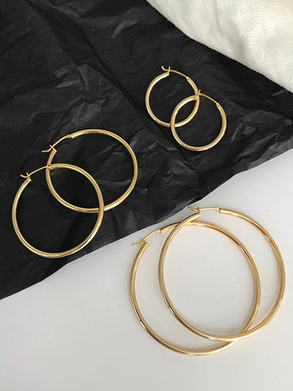 Round Hoop Earrings