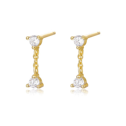 Mini Statement Drop Ear Stud