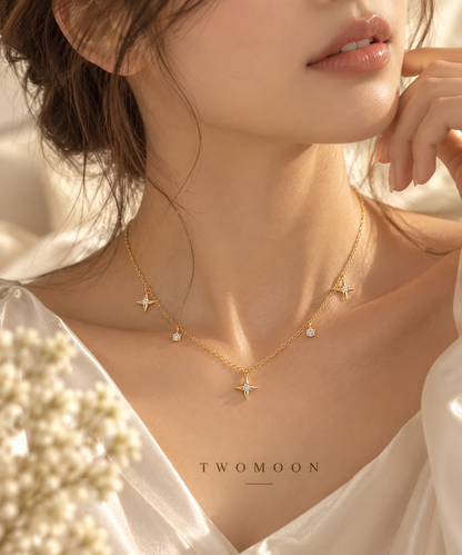 Little Cross Star Necklace
