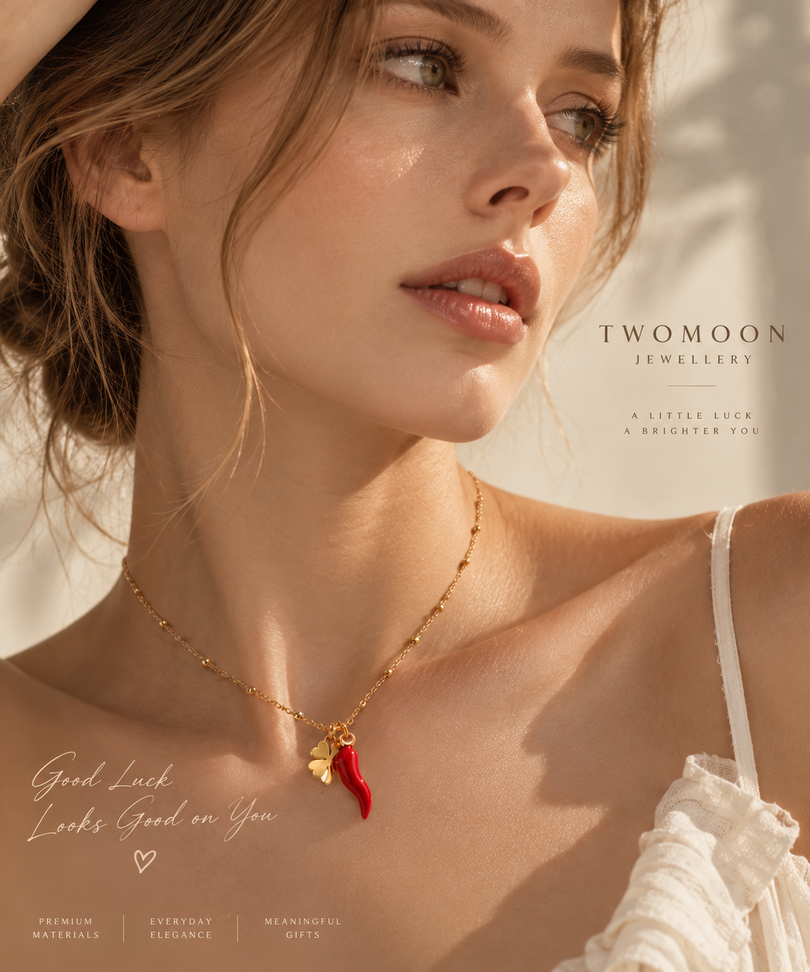 Fortuna Chilli Clover Necklace