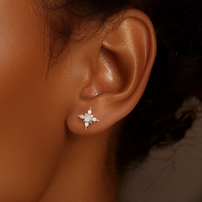 Opal Star Earrings