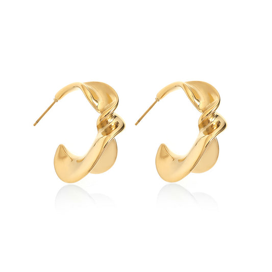 Golden Glossy Earrings