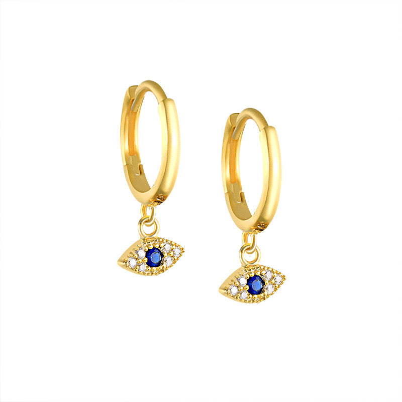 Shimmering Evil Eye Earrings