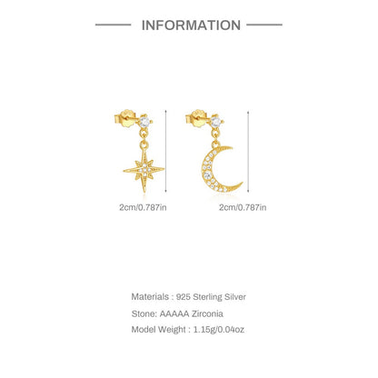 Little Moon Star Studs