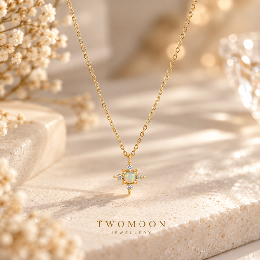 Opal Star Necklace