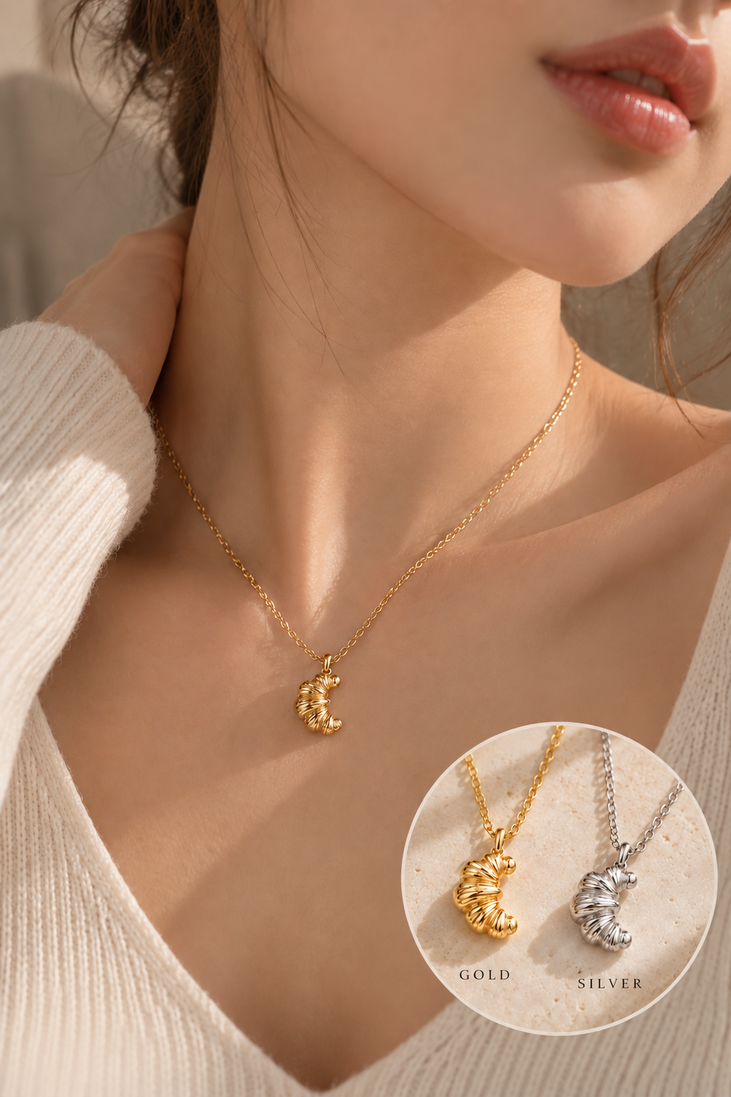 Croissant Necklace