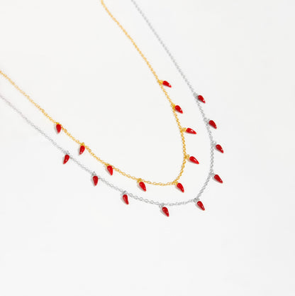 Chilli Pepper Charms Necklace