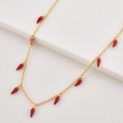 Chilli Pepper Charms Necklace