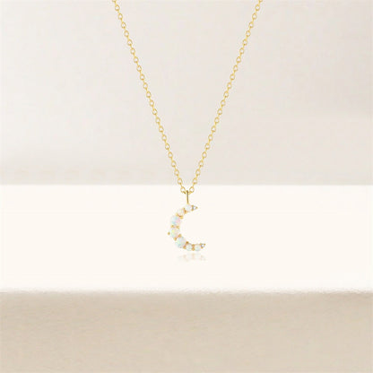 Lunar Opal Pendant Necklace
