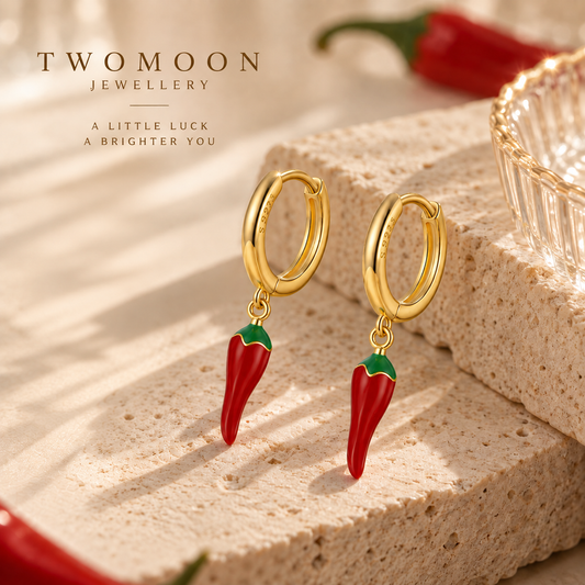 Chilli Pepper Charm Earrings