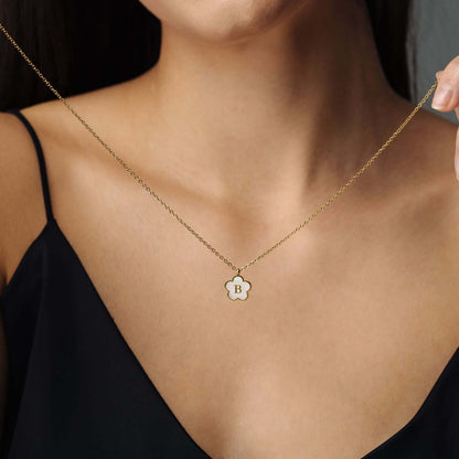 Letter Flower Necklace