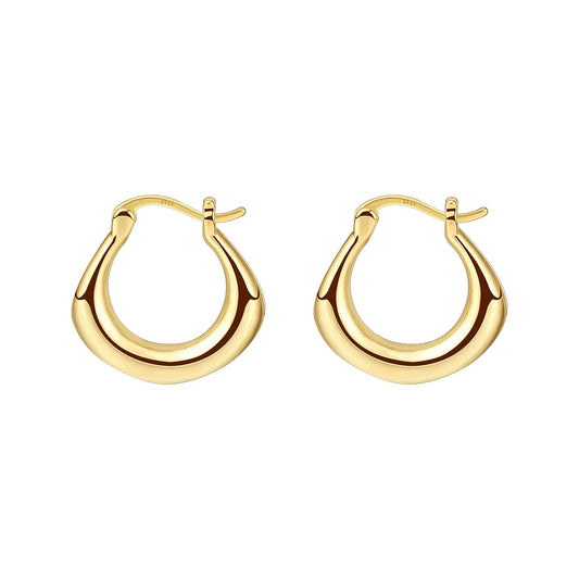 Moon Hoops Earrings