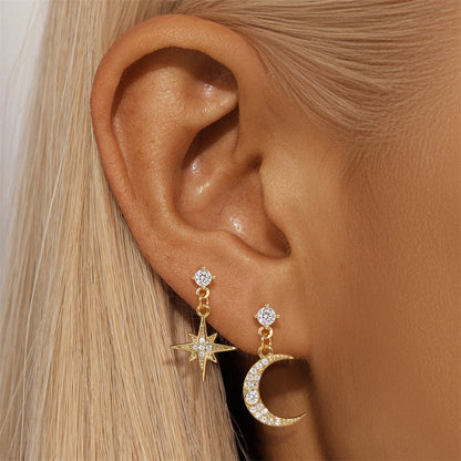 Little Moon Star Studs