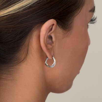 Simple Twisted Hoop Earrings