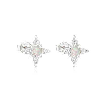 Opal Star Earrings