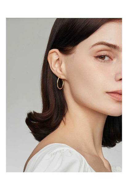 Round Hoop Earrings