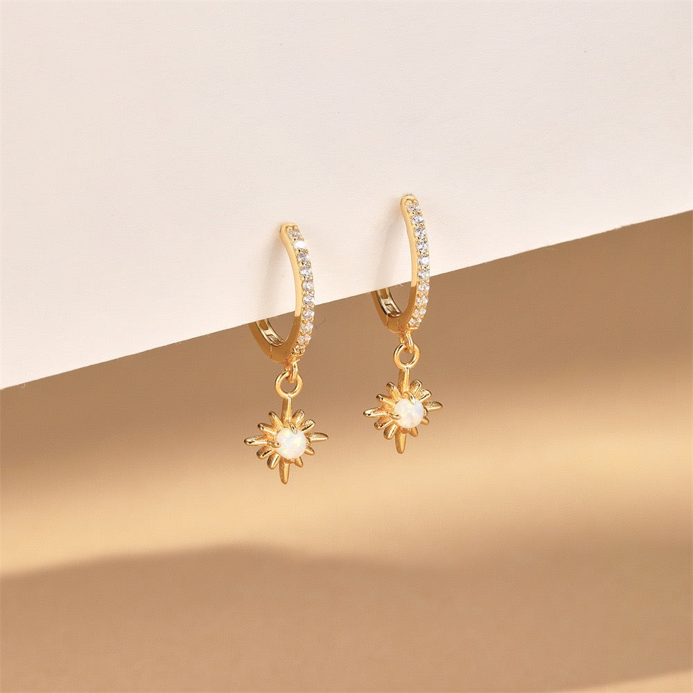 Sunburst Opal Earrings