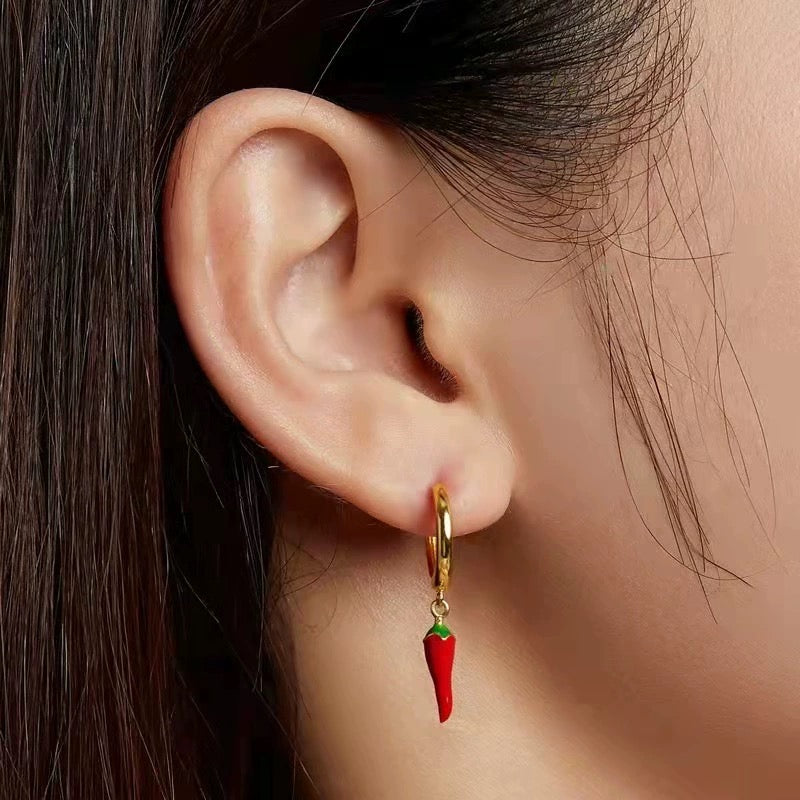 Chilli Pepper Charm Earrings