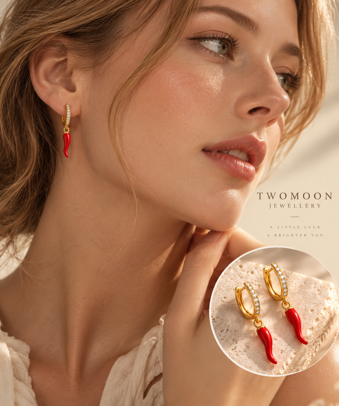Sparkle Hoop Chilli Earring